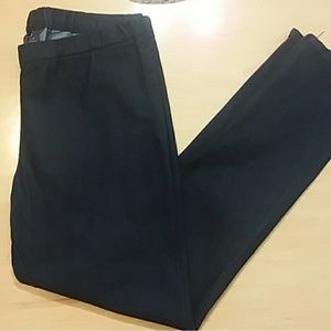 Bisou Black Denim Leggings w/ Side Zip at Ankle